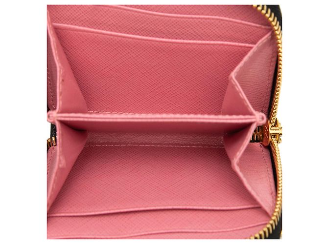 Portafoglio con zip in pelle Saffiano nero Prada - vista 4