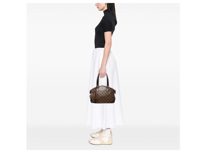 Borsa Louis Vuitton Damier Ebene Verona PM marrone - vista 7