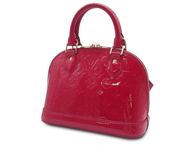 Borsa Satchel Louis Vuitton Monogram Vernis Alma BB Rosa - vista 2