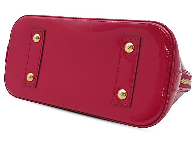 Borsa Satchel Louis Vuitton Monogram Vernis Alma BB Rosa - vista 3