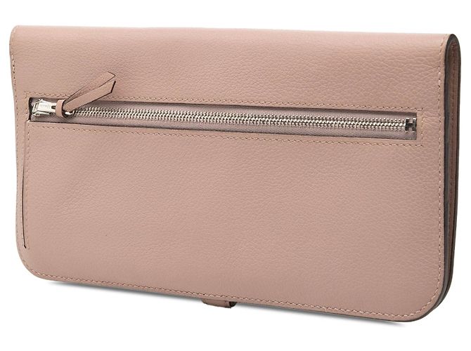 Cartera larga Clemence Dogon rosa Hermès - vista 2