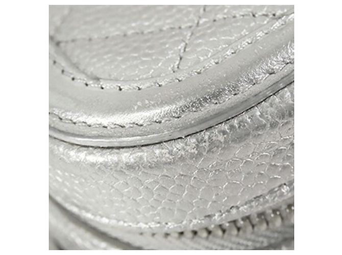 Silver Chanel Medium Caviar CC Filigree Vanity Case Satchel Silber - Ansicht 12