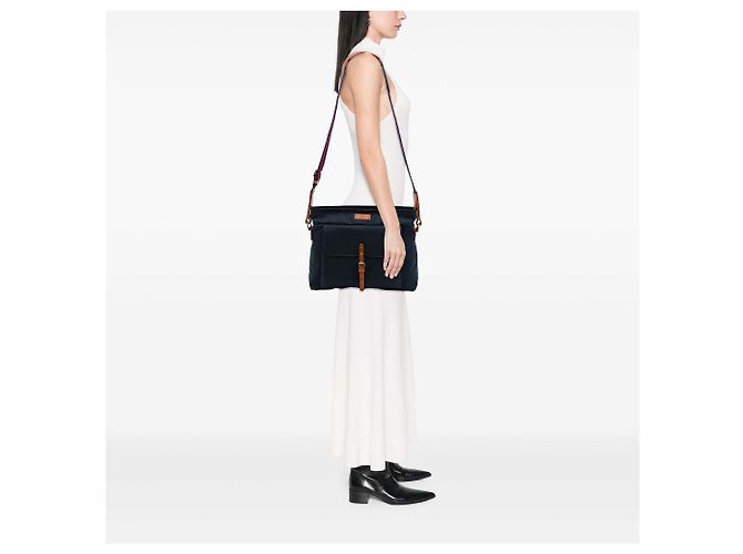 Borsa a tracolla Gucci Nylon Web blu - vista 6