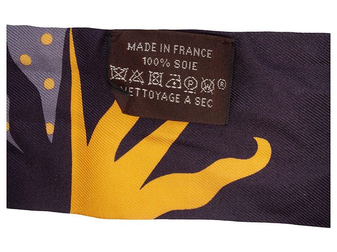 Foulard Twilly in seta Hermès Astrologie a Pois nero - vista 3