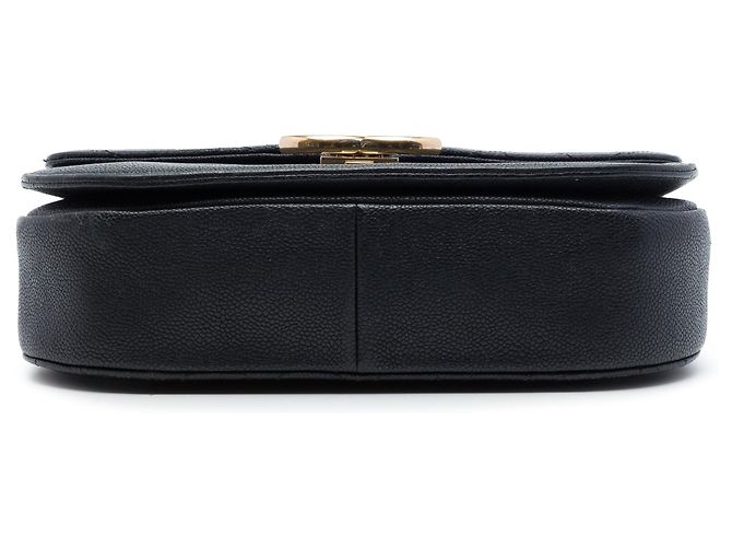 Borsa Chanel Paris Cuba Medium Quilted Caviar Thread Around Flap Nera Nero - vista 3