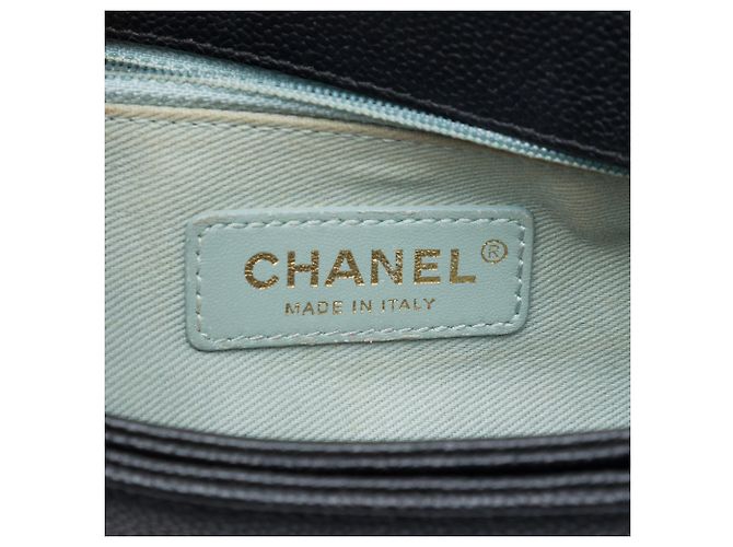 Borsa Chanel Paris Cuba Medium Quilted Caviar Thread Around Flap Nera Nero - vista 5