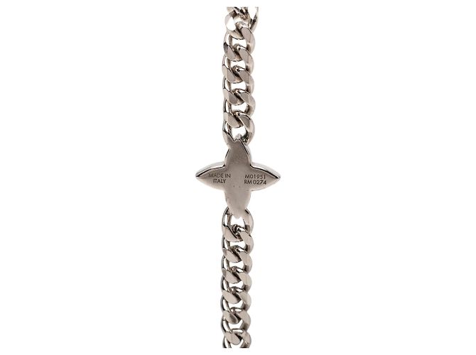 Collana Louis Vuitton Monogram Row in ottone argentato Argento - vista 4