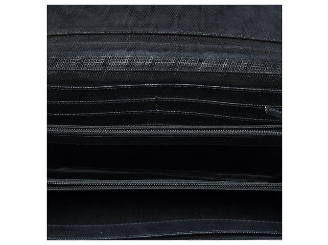 Borsa a tracolla Chanel CC Black Quilted Iridescent Fabric East West Flap Nero - vista 4