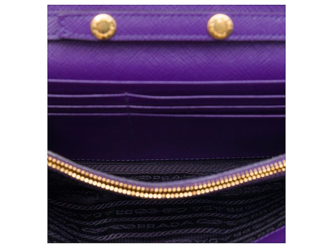 Borsa a tracolla e crossbody Sound Lock in Saffiano viola di Prada Porpora - vista 4