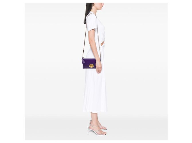 Borsa a tracolla e crossbody Sound Lock in Saffiano viola di Prada Porpora - vista 6
