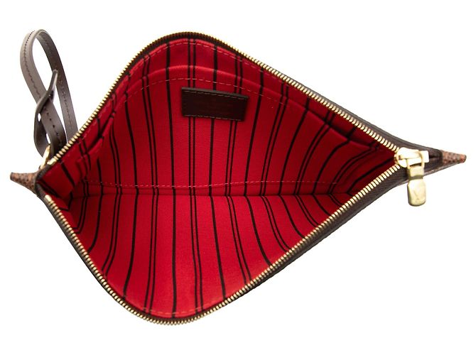 Pochette Louis Vuitton Damier Ebene Neverfull MM marrone - vista 4
