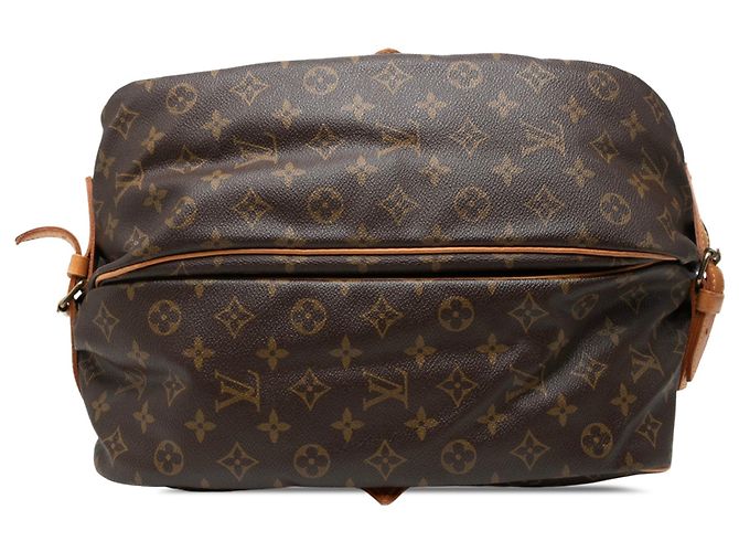 Borsa a tracolla Louis Vuitton Monogram Saumur 35 marrone - vista 3