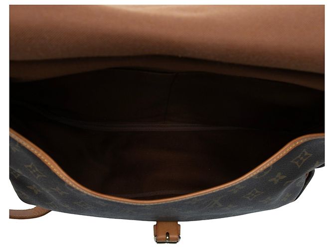 Borsa a tracolla Louis Vuitton Monogram Saumur 35 marrone - vista 4