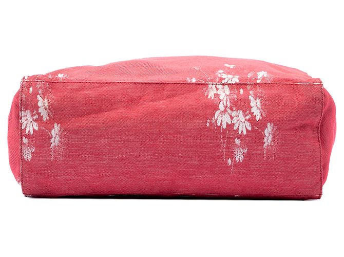 Rosa Prada Floral Print Canvas Tote Pink - Ansicht 3