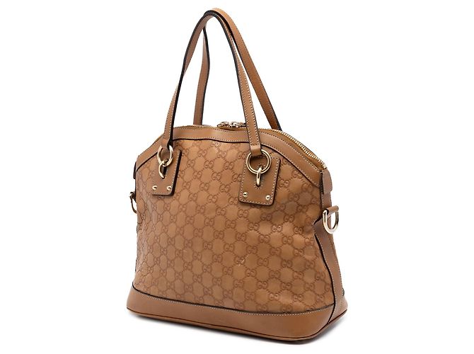 Borsa Gucci Medium Guccissima Charm Dome marrone - vista 2