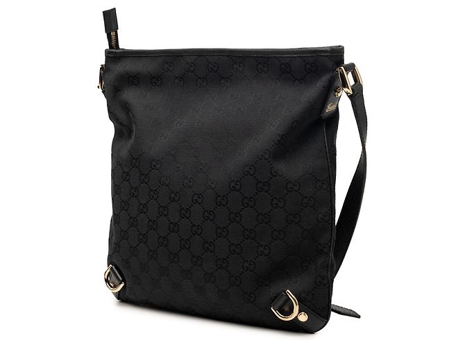 Borsa a tracolla Abbey GG Canvas nera con anello a D Gucci Nero - vista 2