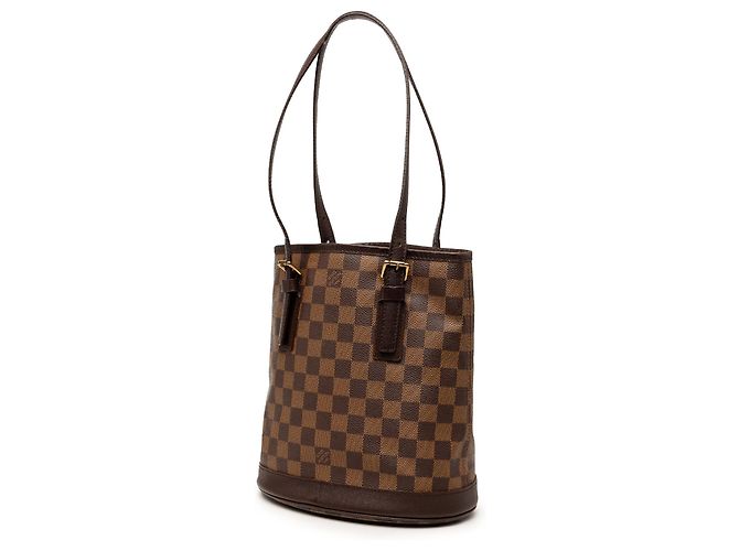Bucket Borsa Secchiello Louis Vuitton Damier Ebene Marais Marrone - vista 2