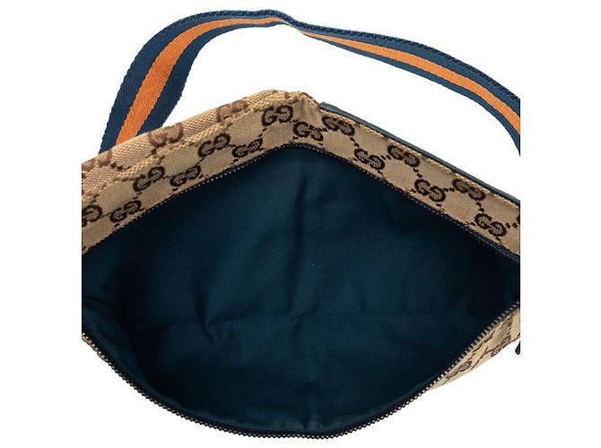 Borsa a tracolla Gucci GG Canvas Web beige - vista 4
