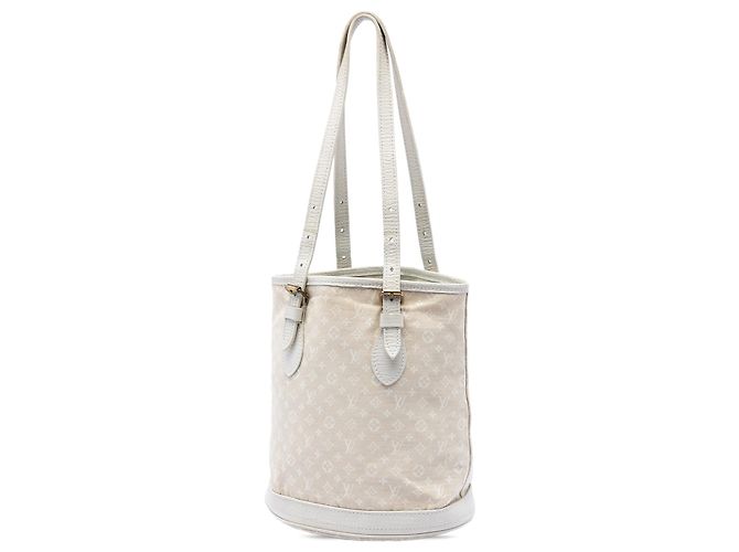 Bolso de hombro Louis Vuitton Monogram Mini Lin Bucket PM beige - vista 2