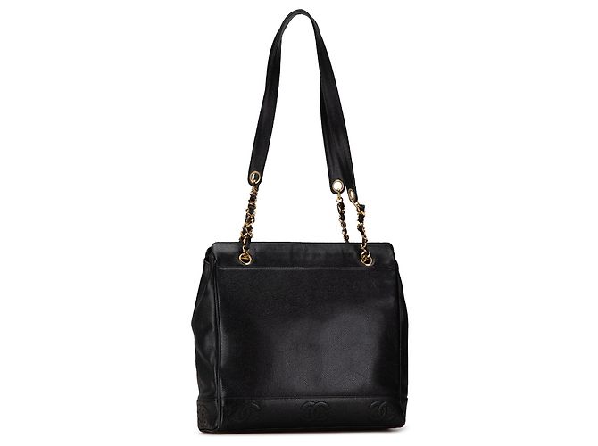 Borsa a tracolla Chanel Triple CC Caviar nera Nero - vista 2
