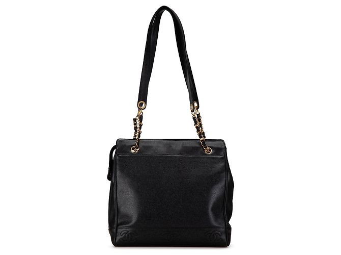 Borsa a tracolla Chanel Triple CC Caviar nera Nero - vista 3