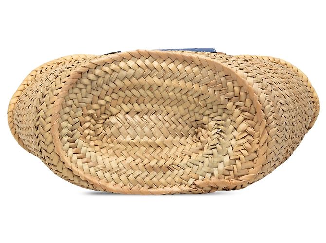 Borsa Tote LOEWE Medium Raffia Anagram beige - vista 3