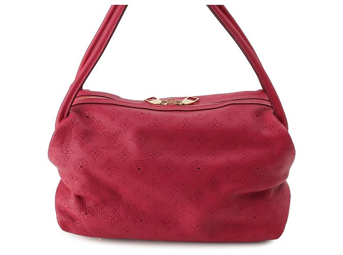 Borsa a tracolla Louis Vuitton Monogram Mahina Galatea PM rossa Rosso - vista 2