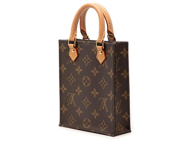Borsa Louis Vuitton Monogram Petit Sac Plat marrone - vista 2