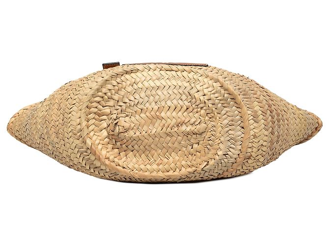 Borsa Tote LOEWE Medium Raffia Anagram Basket marrone - vista 3