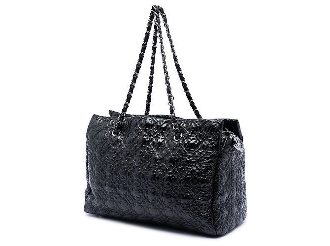 Borsa a tracolla Chanel Quilted Vinyl Rock in Moscow Tote nera Nero - vista 2