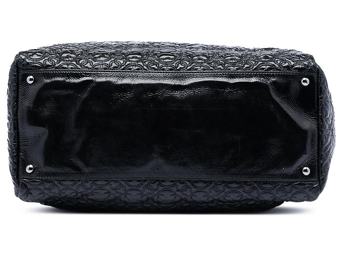 Borsa a tracolla Chanel Quilted Vinyl Rock in Moscow Tote nera Nero - vista 3