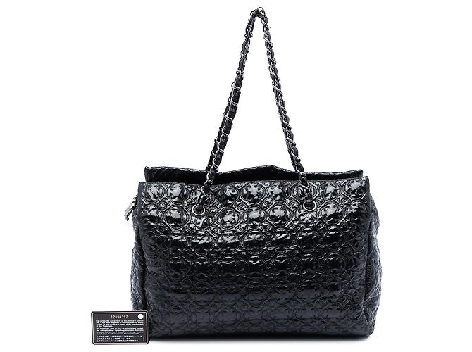 Borsa a tracolla Chanel Quilted Vinyl Rock in Moscow Tote nera Nero - vista 8