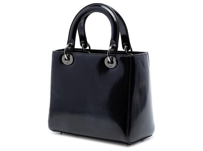 Borsa Lady Dior Medium in vernice nera Nero - vista 2