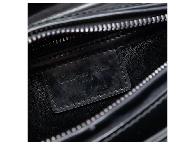 Borsa Lady Dior Medium in vernice nera Nero - vista 5