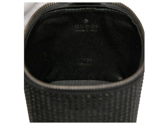 Beauty case in pelle nera con borchie Gucci Nero - vista 6