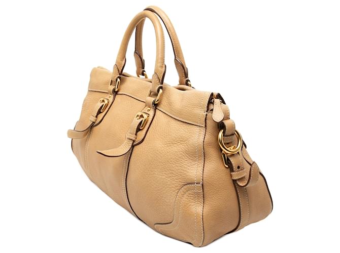 Borsa Shopping Prada Cervo Antik Tan Cammello - vista 2