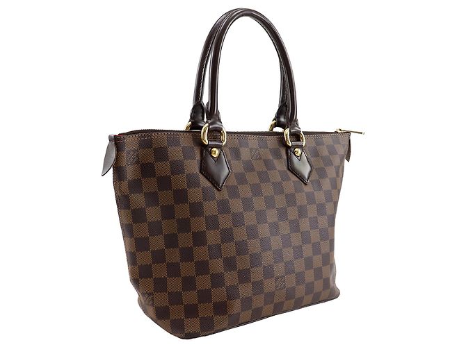 Borsa Louis Vuitton Damier Ebene Saleya PM marrone - vista 2