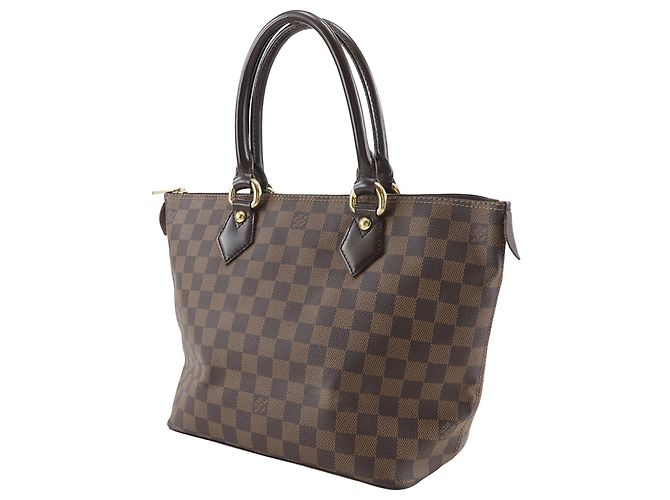 Borsa Louis Vuitton Damier Ebene Saleya PM marrone - vista 3