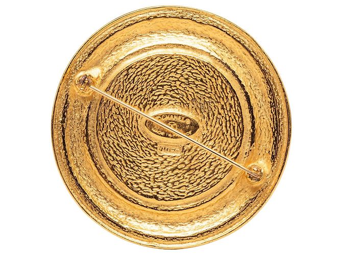 Spilla rotonda Chanel 31 Rue Cambon placcata in oro D'oro - vista 2