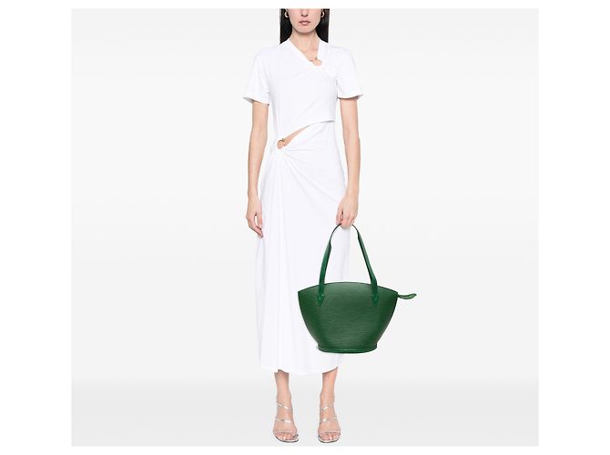 Borsa a tracolla Louis Vuitton Epi Saint Jacques GM con tracolla lunga, Verde - vista 7