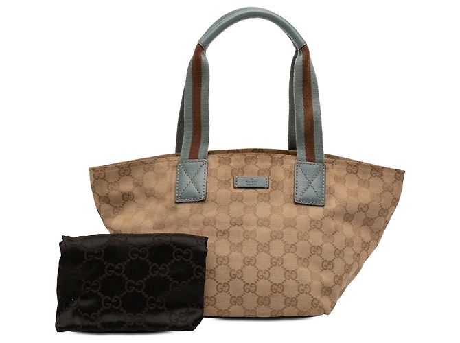 Tote Gucci GG Canvas Web beige - vista 8