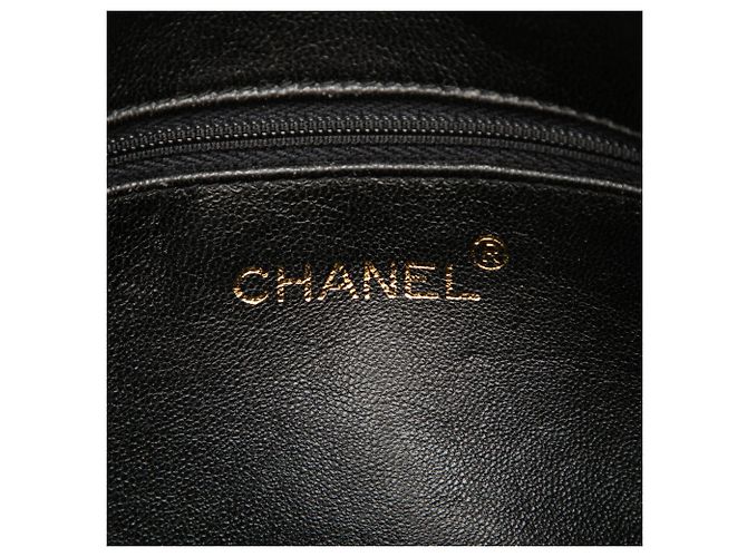 Clutch in scamosciato blu con nappa Chanel CC - vista 5