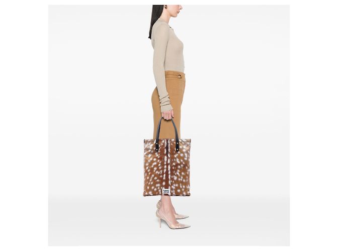 Tote in pelo di pony marrone Burberry - vista 6