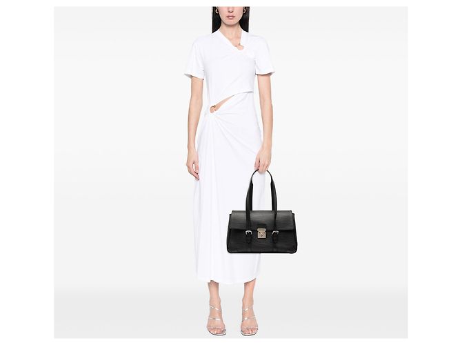 Borsa a Spalla Louis Vuitton Epi Segur MM Nera Nero - vista 7