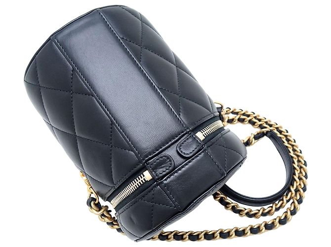 Borsa Vanity Chanel Small Quilted Lambskin Side Note Crossbody Bag Nera Nero - vista 2