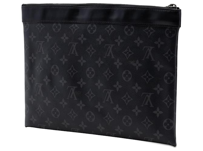 Borsa a Pochette Louis Vuitton Monogram Eclipse Discovery GM Nera Nero - vista 2