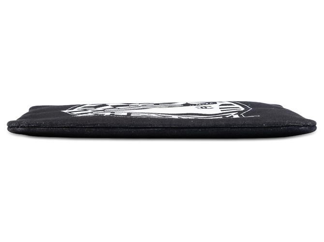 Clutch Chanel Medium Canvas La Pausa Zip O Case Nera Nero - vista 3