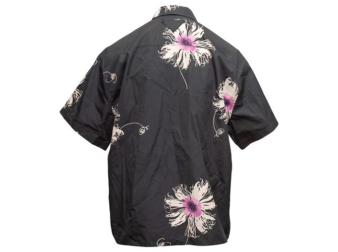 Camicia a bottoni Prada floreale Nera e Multicolor Taille IT 36 Nero - vista 4
