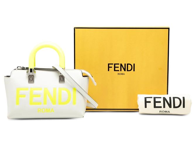 Borsa Fendi Mini Leather By The Way Roma bianca Bianco - vista 8