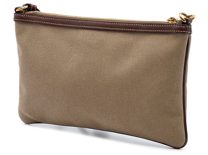 Bow Beige Prada Canvas Canapa Logo Schleifen Schultertasche - Ansicht 2